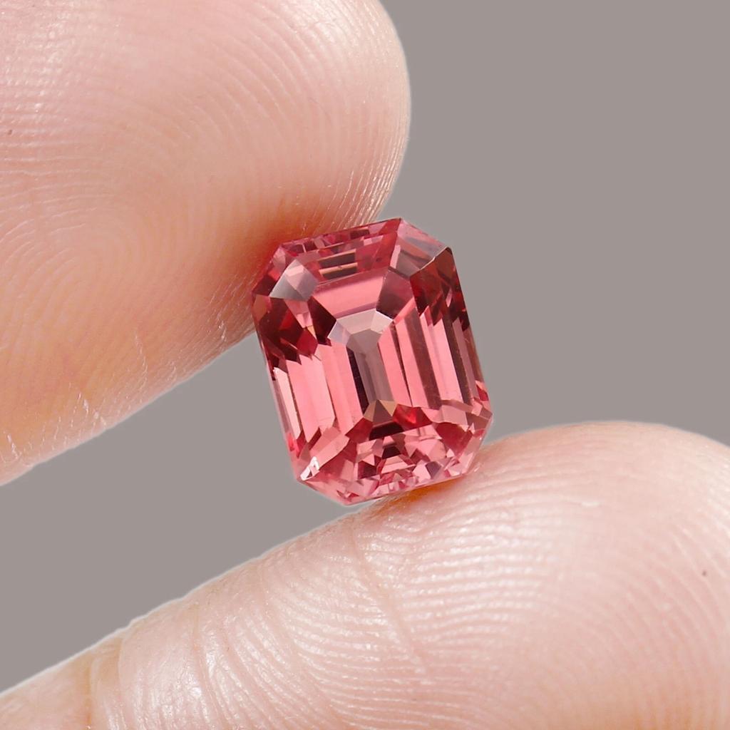 11.5 Ct Natural Padparadscha Sapphire Pink To Peach Radiant Certified Gemstone