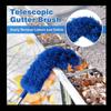 Roof And Gutter Cleaning Tool With Telescopic Pole And Dust Brush For Household Use
