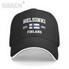 Baseball Cap Finland EST.1917 Helsinki Capital Unisex WoUnisex Unisex Hip Hop Sandwich Caps Snapback Golf Hat Fishing