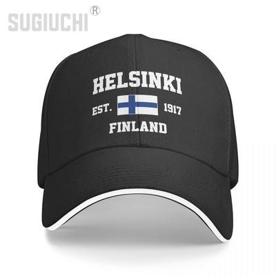 Бейсболка Финляндия EST.1917 Helsinki Capital Unisex WoUnisex Unisex Хип-хоп Сэндвич-кепки Snapback Кепка для гольфа Рыбалка