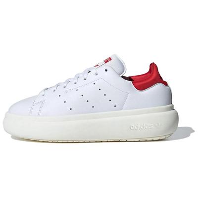 Stan Smith Platform White Scarlet Женские кроссовки Cloud-White Off-White Better-Scarlet IE0452