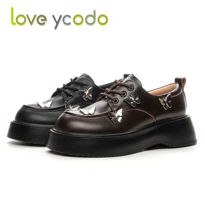Love Ycodo, женские модные повседневные лоферы, удобные весенне-летние осенние студенческие модные повседневные кожаные туфли для девочек