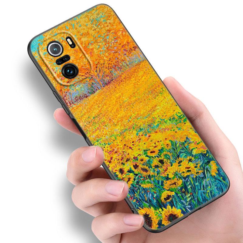 Чехол для телефона с масляной живописью Клода Моне для Xiaomi Redmi Note 5 6 9T K20 K40 K50 Pro 7A 8A 9A 9C 9i 10A 10C A1 S2 TPU Черная крышка