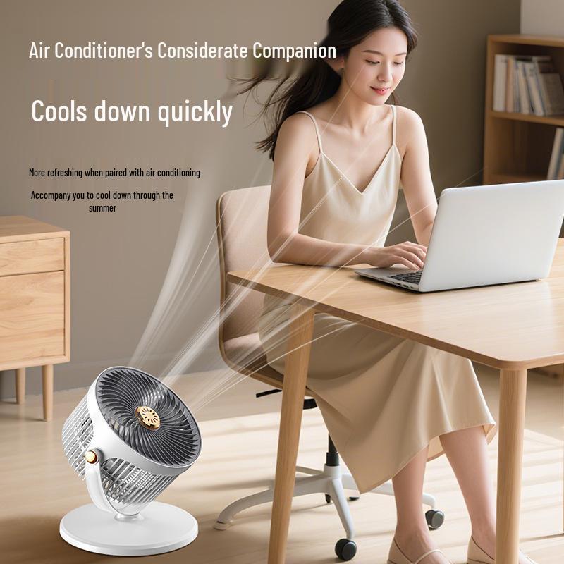 Rechargeable Vertical Floor and Desktop Circulation Fan for Home and Office