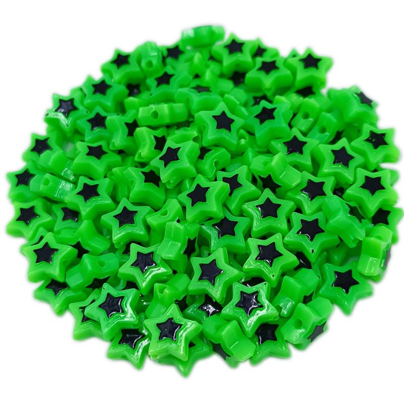 Звезда для изготовления сережек-браслетов с цветными блоками, креативные подвески, акриловые ювелирные изделия «сделай сам», аксессуары, сердце, пентаграмма, бусины, 30 шт., бусины
