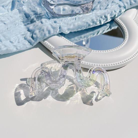Women Hair Claw Transparent Design Strong Grip Hair Clip Back Head Large Size Hair Organizer Hairstyles Accessories