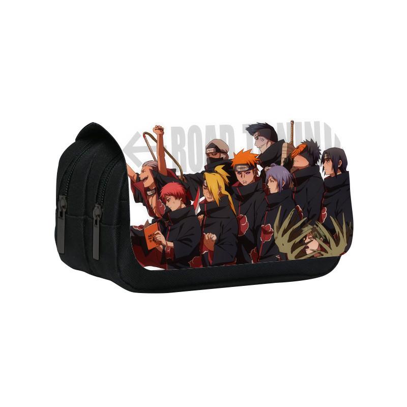 Двухслойная пенал-косметичка Naruto Shinobi из нейлонового материала для учеников и школьных принадлежностей