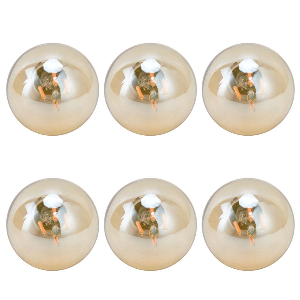 6PCS Gold G45 Vintage Bulb E14 Base Lamp for Home Light Fixtures Decorative 4W 220V Warm Light