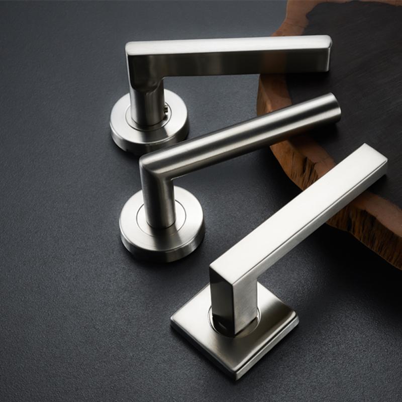 304 Stainless Steel Bedroom Silent Handle Lock, Indoor Split Wooden Door Lock