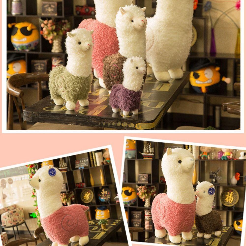 Children Gits Soft Stuffed Doll Soft Material Plush Toy Cute Sheep Llama Animal Dolls Home Decor
