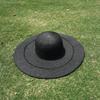 French Retro Hepburn Black Hollow Eaves Wavy Top Hat Women'S Summer Shading Sun Protection Holiday Beach Sun Straw Hat