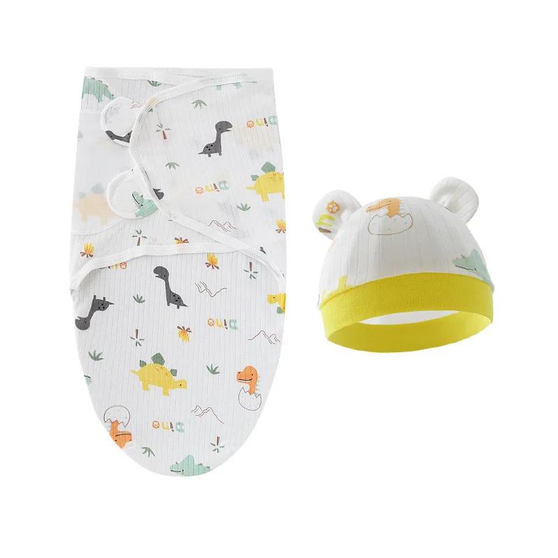 100% хлопок детское пеленальное одеяло пеленка детская шапочка набор для младенца регулируемая пеленка для новорожденных детские пеленки для детей от 0 до 6 месяцев