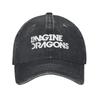 Vintage Imagine Dragons Loom Album Baseball Caps for Unisex Women Distressed Denim Snapback Hat Band Music Outdoor Adjustable Hats