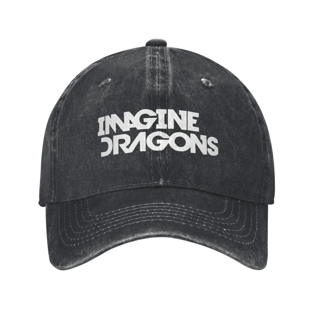 Vintage Imagine Dragons Loom Album Baseball Caps for Unisex Women Distressed Denim Snapback Hat Band Music Outdoor Adjustable Hats