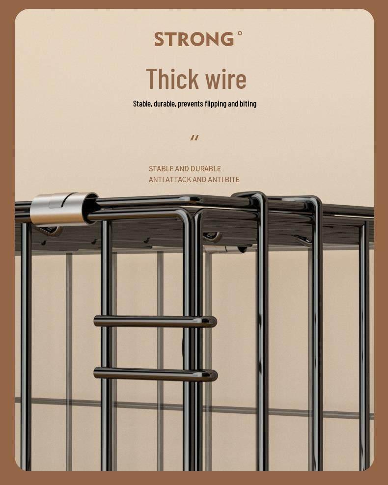 Клетка для собаки среднего/большого размера с туалетом - Загон для питомцев для помещений/улиц для золотистого ретривера, сибы, тедди и котят