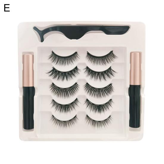 1 Set Magnetic Eyelashes with Eyeliner Tweezer Natural Looking Magnetic Fake Lashes with Applicator Tool Women Girls Eye Makeup Tools