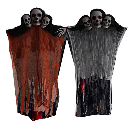 Хэллоуин Подвесное Украшение Призрак Жуткий Летающий Череп Призрак для Реквизита Дома с Привидениями В помещении На улице Веранда Двор Дерево Декор