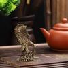 Brass Eagle Statue Vintage Simulated Animal Statue Home Office Desk Decor Ornament Antique Handicrafts Gift Animal Decoration