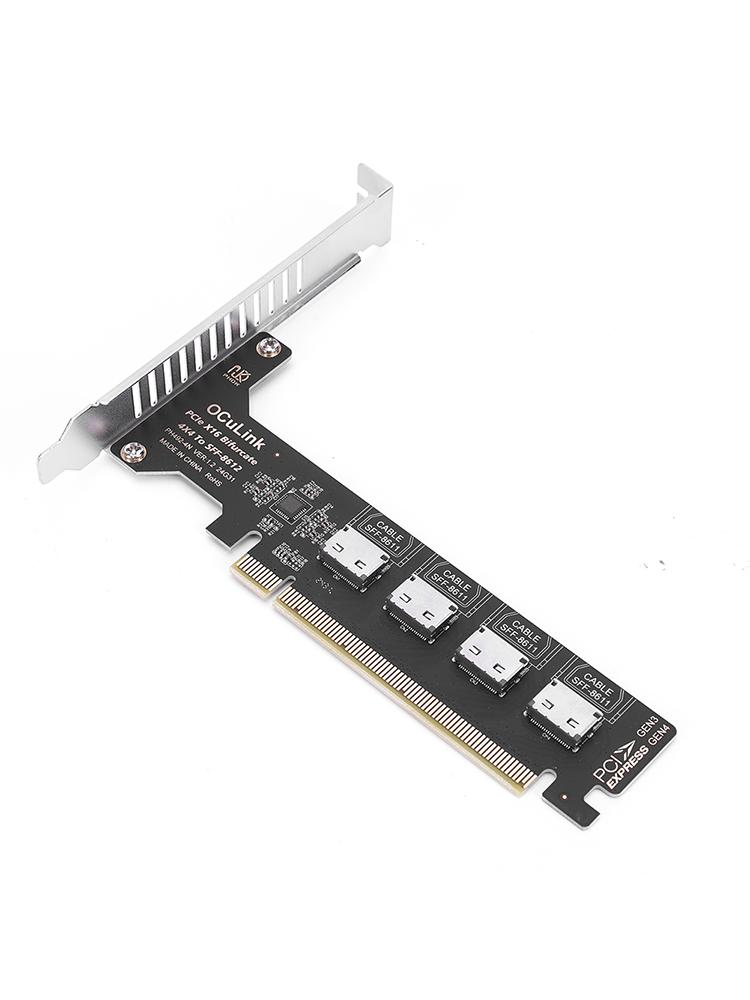 Адаптерная карта 4/1 порт M.2 NVME SSD к PCIE X1 Съемная на 1/4 Oculink Разветвительная карта для SSD EGPU Док-станция для видеокарты