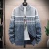 Men's Fall And Winter Casual Sweater Jacket Warm Knit Sweater Hooded Hoodie