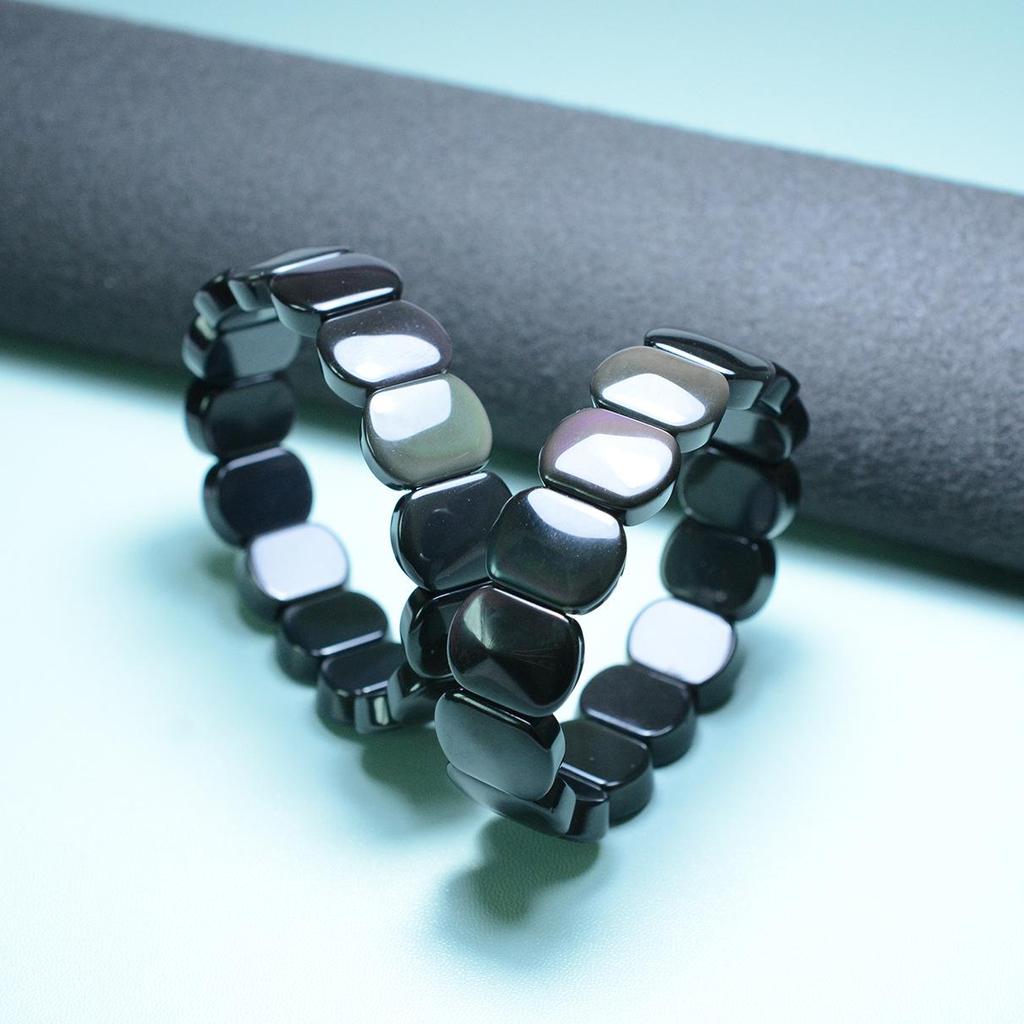 Натуральный Черный Обсидиан и Цветной Браслет для Мужчин и Женщин – Ювелирный Праздничный Подарок