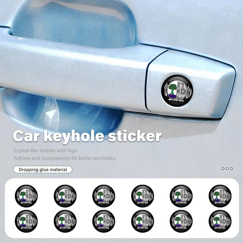 PAD5 For AMG 8/12/20PCS Car Remote Control Key Badge Emblem Stickers Decorat Accessory Benz B-CLASS C-CLASS GLC GLE GLK W190 W201