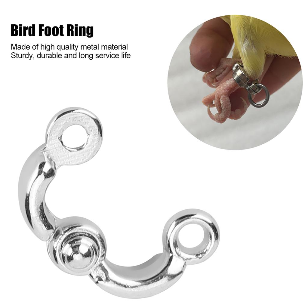 5 шт. металлический питомец птица активность открытие дрессировочное кольцо для ног аксессуары попугаи клетка принадлежности нет. 5