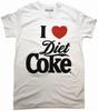 Coca-Cola Я люблю Диетическую Колу Мужская Белая Футболка Новая Маленькая