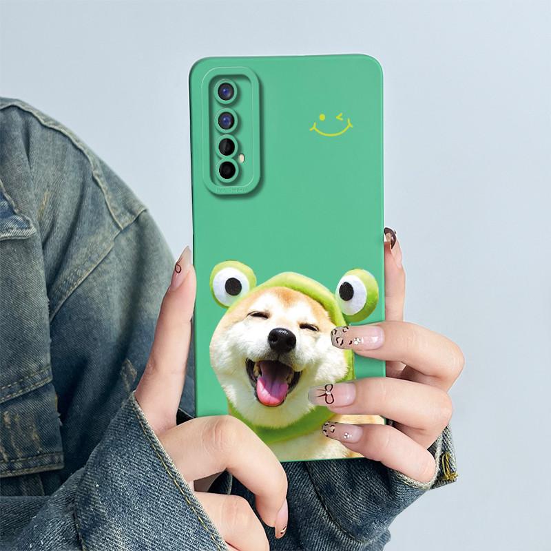 For Realme 7 RMX2151 RMX2155 Phone Case Realme7 4G Back Cover Soft Silicone Sweet Lovely Cartoon Panda Flower Printed Coque Capa