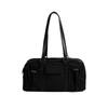 Chic Korean Style Pillow Shoulder Bag Large Capacity Vintage Nylon Underarm Bag Silver Commuting Y2K Women's Handbag Ladies