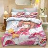 Catoon Bedding Set Cardcaptor SSakura Boys Girls Single/Double/Queen Size Duvet Cover Pillowcase Bed Kids Adult  2/3piece set
