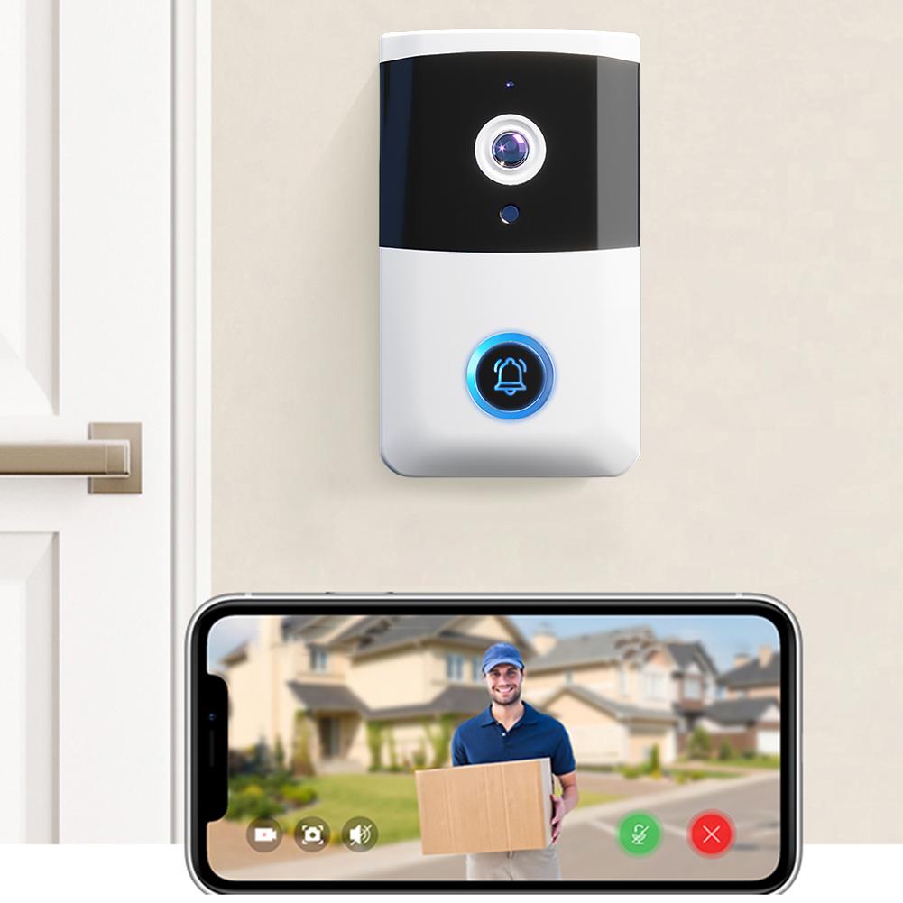 Умный WiFi видеодомофон с ИК-подсветкой, двусторонней аудиосвязью, для системы домашней безопасности
