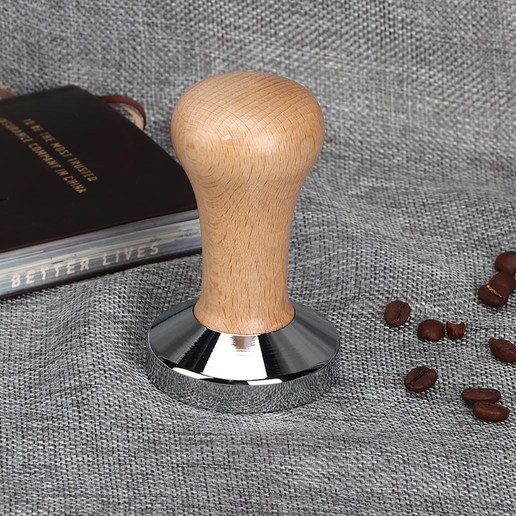 Wood Handle Coffee Tamper Stainless Steel Espresso Coffee Powder Press Hammer Coffee Accessories