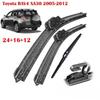 Передние и задние щетки стеклоочистителя 24"+16"+12" для Toyota RAV4 XA30, Vanguard, Lexus NX10, Corolla Verso, Auris