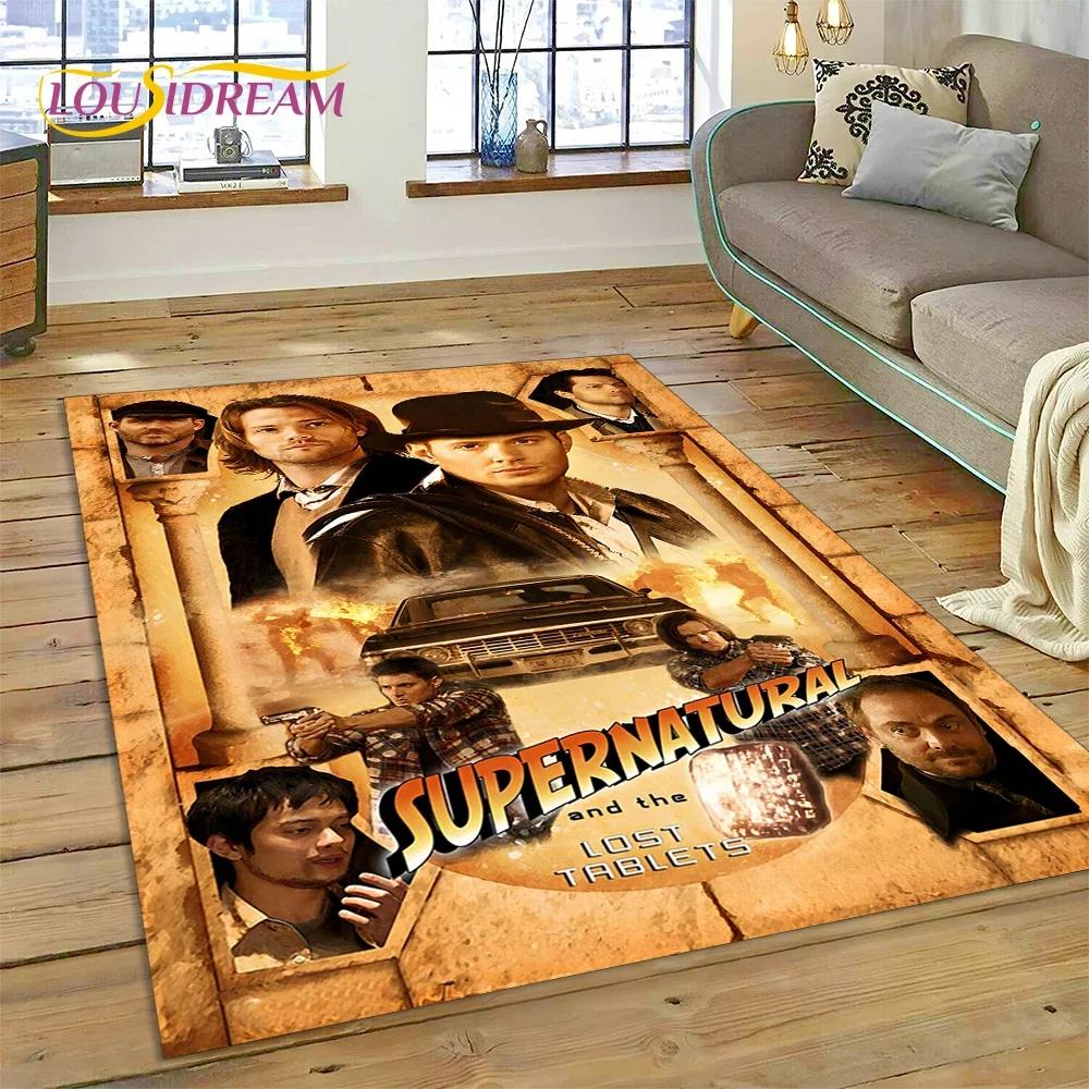 SPN Новейший Ковер с 3D-изображением Дина и Сэма из Сверхъестественного для Спальни, Гостиной, Дома, Декор для Дивана, Детская Игровая Большая Декоративная Напольный Коврик