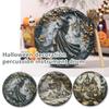 Барабан Хэллоуин Украшение Барабан Ведьма Замок Ударный инструмент Барабан Кот Фестиваль Ужасов Макет