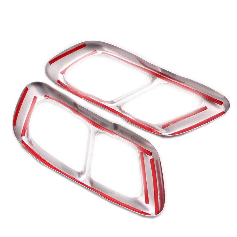 2 шт./компл., глянцевый черный алюминиевый сплав, задняя двойная выхлопная труба, глушители, крышка для BMW X5 G05 X7 G07