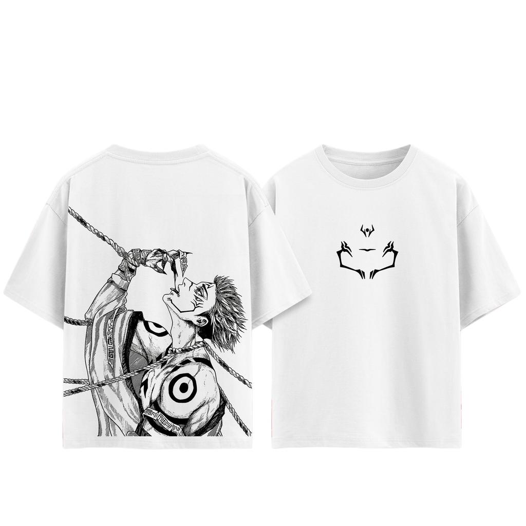 Anime Jujutsu Kaisen Ryomen Sukuna T-shirt Men Women Summer Cotton Y2K Clothing Fashion Breathable Anime Fans Short Sleeve Tops