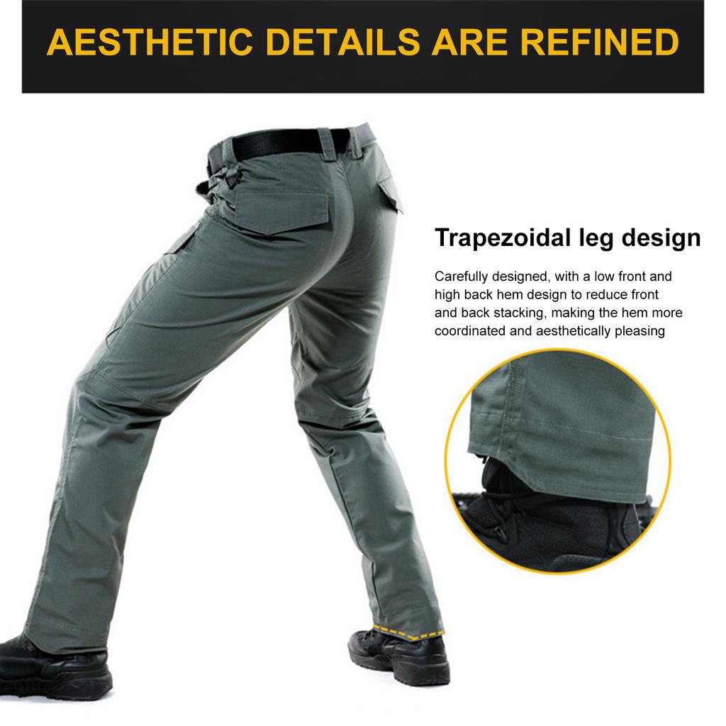Outdoor Typo Pants Thin Breathable Men's Camouflage Pants Slim-fitting Trousers Military Fans Training Multi-bag Work Pants