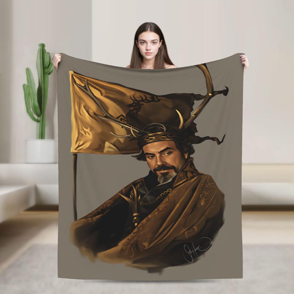 Lyonel Baratheon Throw Blanket Comfortable Funny Blanket For Living Room Travel Office Flannel Bedspread Bed Cover