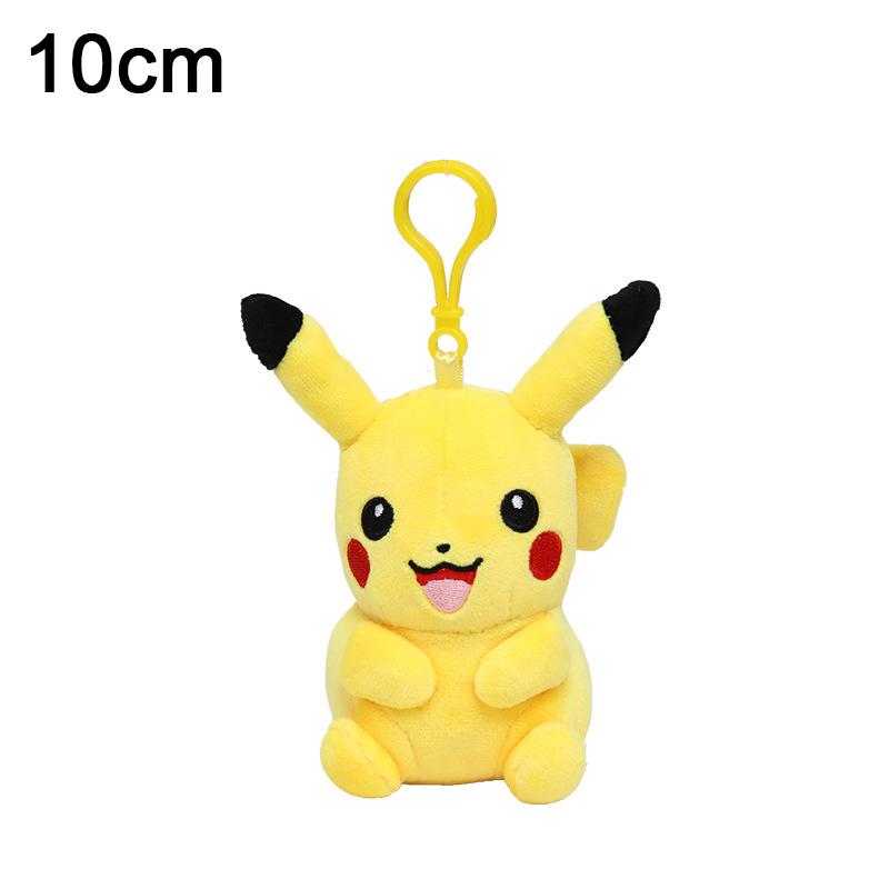 Bag Pendant Cute Plush Pikachu Keychain Charmander Squirtle Bulbasaur Snorlax Stuffed Toy Small Doll Gift For Kid