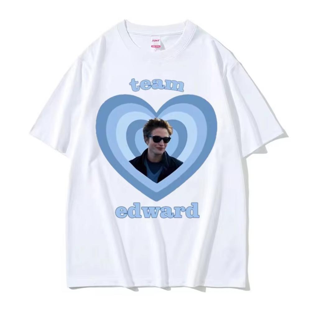 Twilight Team Edward Cullen Printed Tshirts Men Women Fashion Retro Short Sleeve T Shirt Casual Male Cotton Tshirts Streetwear