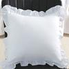 Solid Pillowcase For Sofa Cushion Cover With Ruffles Home Decor Office Bed Pillow Covers Multiple Size 40X40cm 45X45cm 50X50cm