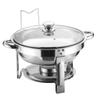 Stainless Steel Round Buffet Stove - Commercial Food Warmer & Chafing Dish Heater
