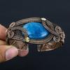 Elegant Neon Apatite Gemstone Pure Copper Wire Wrapped Handmade Cuff/Bangle Jewelry