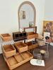 Hand-Woven Natural Rattan Storage Basket for Cosmetics and Desktop Organizing with a Retro High-End Feel
