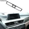 Carbon Fiber Style ABS Front Console Panel Air Conditioner Vent Frame AC Outlet Cover Trim For BMW X1 F48 2016 2017