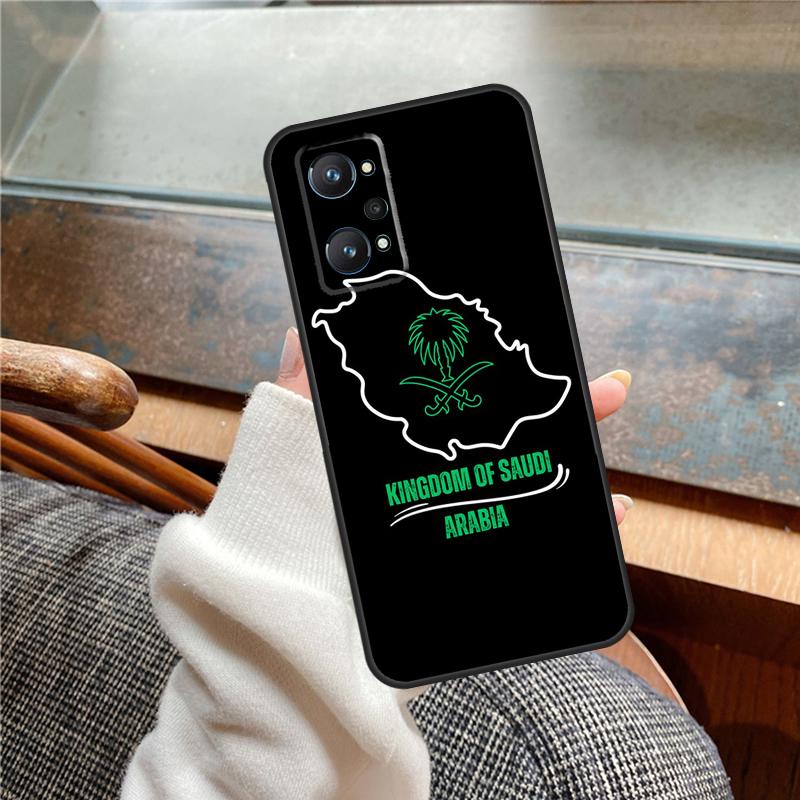 Чехол-книжка с флагом Саудовской Аравии для Realme 12 Pro Plus 11 13 14 C63 C61 C55 C51 C53 C25 C65 C67 C71 C75 GT6 GT7 15 Pro