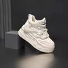 Круглая головка универсальная модная женская студенческая обувь весна-осень 2025 года, новые высокие маленькие белые туфли, женские милые туфли для занятий спортом на платформе