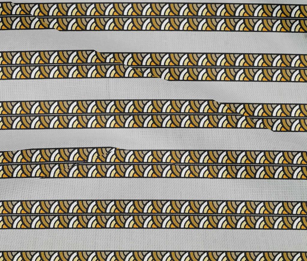 oneOone Cotton Flex Dark Mustard Fabric Geometric Block Dress Material Fabric Print Fabric By The Yard 40 Inche